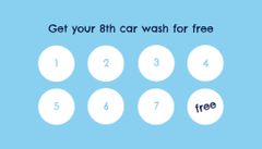 Ad of Car Wash on Light Blue