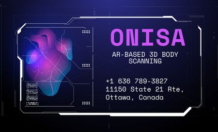 3D Body Scanning Service Offers Business Card 91x55mm Design Template