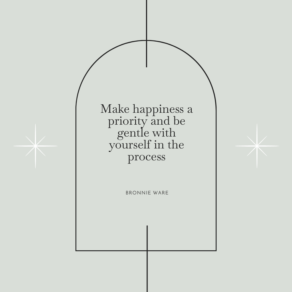 Self-Love and Happiness Motivation Text Grey Instagram Design Template