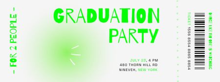 Graduation Party Announcement Ticket Tasarım Şablonu