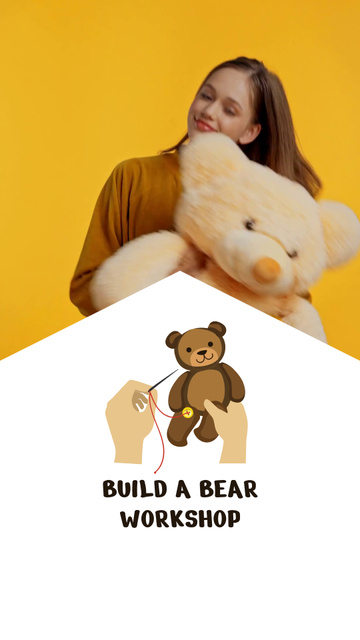 Workshop on Teddy Bear Construction TikTok Video – шаблон для дизайну