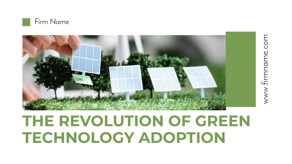 Revolutionary Green Technology Adoption of Business Presentation Wide Šablona návrhu