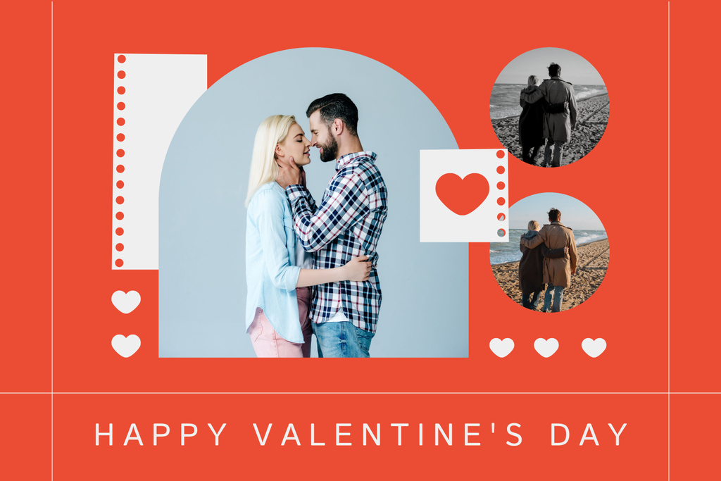 Couple Of Sweethearts Celebrating Valentine's Day Mood Board tervezősablon