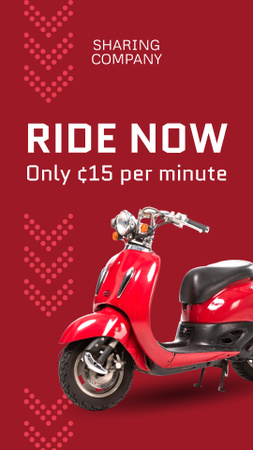Scooter Rental Service Ad Instagram Story Design Template