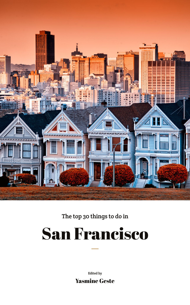 List of Things to Do Off in San Francisco Book Cover Design Template