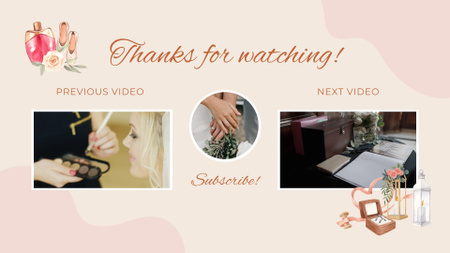 Wedding Preparations Vlog With Episodes YouTube outro – шаблон для дизайну
