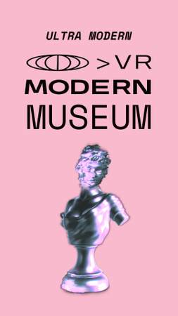 Anúncio de visita virtual ao museu com Atlant Instagram Video Story Modelo de Design
