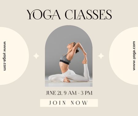 Yoga Classes Announcement Facebook Design Template
