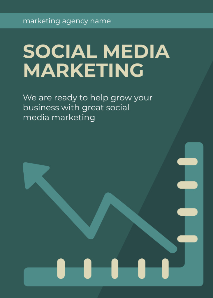 Template di design Offering Social Media Marketing Services on Green Flayer