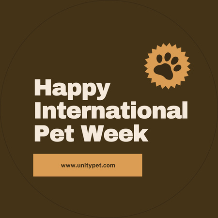 Greeting on International Pet Week Instagram Design Template