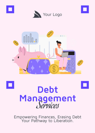 Ad of Debt Management Services Flayer Design Template