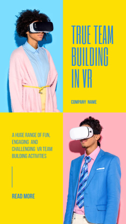 Virtual Team Building Announcement Instagram Video Story Design Template