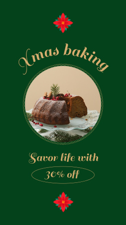Discount Offer on Xmas Baking Instagram Video Story Design Template