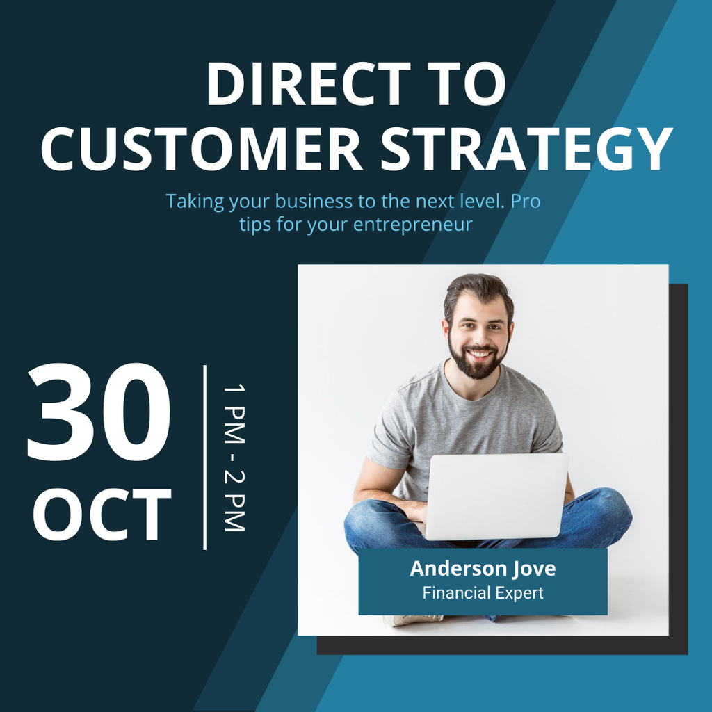 Ontwerpsjabloon van Instagram van Customer-oriented Business Event Ad In October