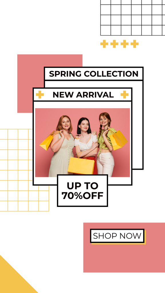 New Arrivel for Spring Collection Instagram Story – шаблон для дизайну