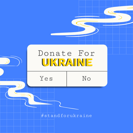 Question to Donation for Ukraine Instagram Design Template