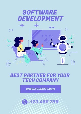 Platilla de diseño Software Development Services Poster