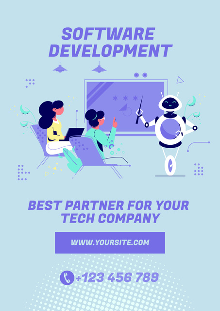 Software Development Services Poster Tasarım Şablonu