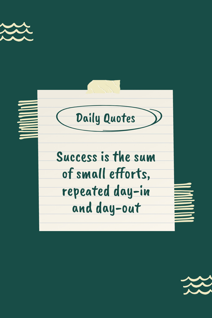 Template di design One of Daily Quotes about Success Pinterest