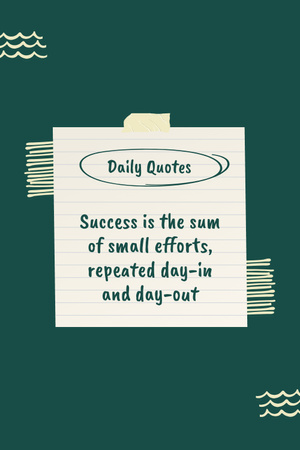 One of Daily Quotes about Success Pinterest Design Template