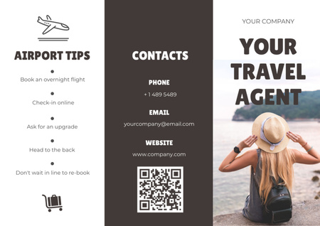 Services of Travel Agent Brochure tervezősablon