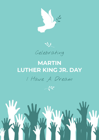 Paying Tribute to Dr. King's Legacy Postcard A6 Vertical Tasarım Şablonu