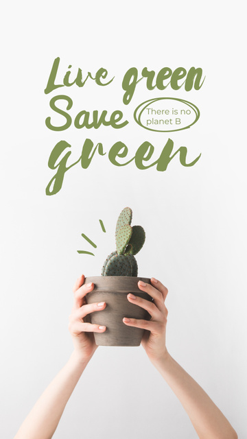 Modèle de visuel Eco Lifestyle Concept with Plant in Hands - Instagram Story