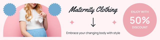 Discount on Elegant Maternity Clothes Twitter Design Template