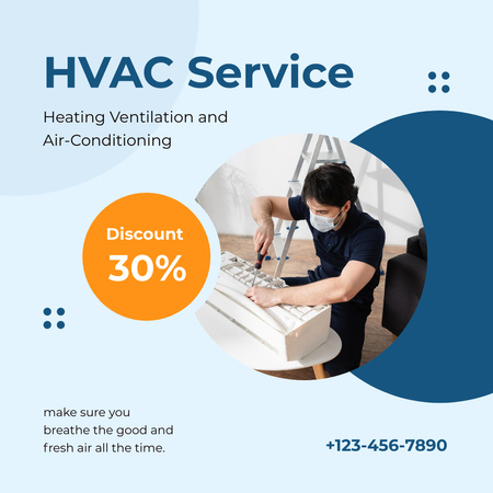 Ventilation and Heating Appliance Service Instagram Design Template