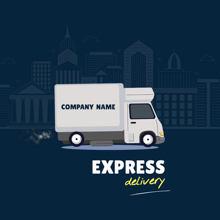 Courier Services Animated Logo Design Template