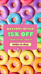 Colorful And Vegan Donuts On Weekend Offer