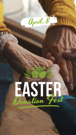 Plantilla de diseño de Evento de caridad para el anuncio de Pascua TikTok Video 
