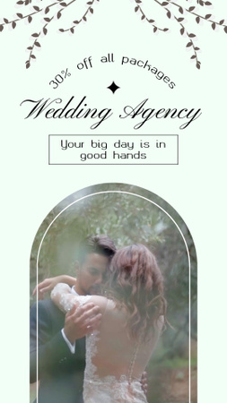 Wedding Agency Service With Discount For Packaging Instagram Video Story Design Template