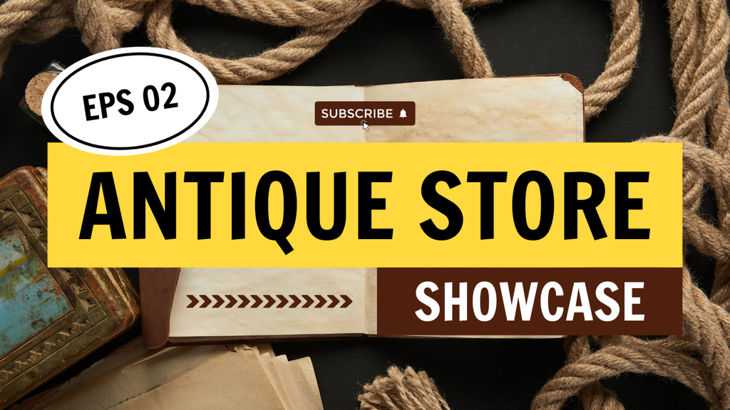 Precious Antique Store Showcase In Vlog Episode Youtube Thumbnail – шаблон для дизайну