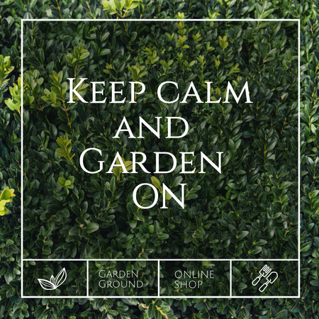Cute Phrase about Garden Instagram Design Template