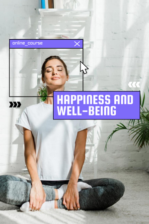 Template di design Yoga Course Offer with Beautiful Young Woman Postcard 4x6in Vertical