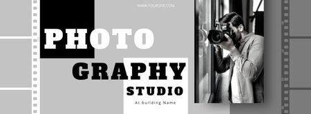 Photography Studio Services Offer Facebook cover Modelo de Design