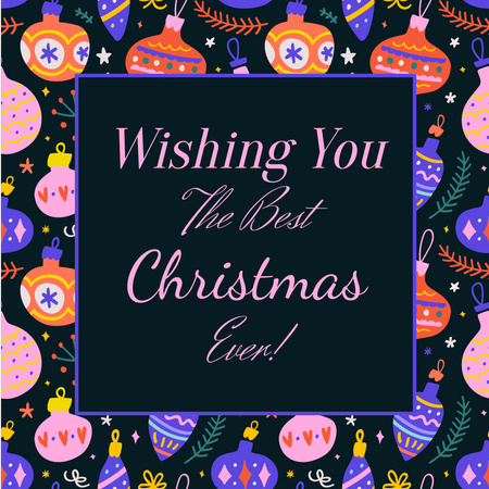 Cute Christmas Holiday Greeting Instagram Design Template