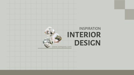 Ontwerpsjabloon van Youtube van Interieur Design Inspiratie Grijs