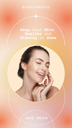 Modèle de visuel Publicité pour les produits de soins de la peau - Instagram Story