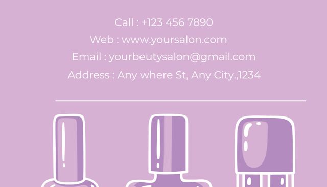 Special Offer of Nail Bar Business Card US Design Template