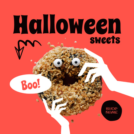 Plantilla de diseño de Halloween Sweets Offer Instagram 