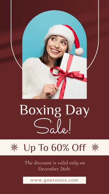 Boxing Day Sale Up To 60 Off Instagram Story Design Template