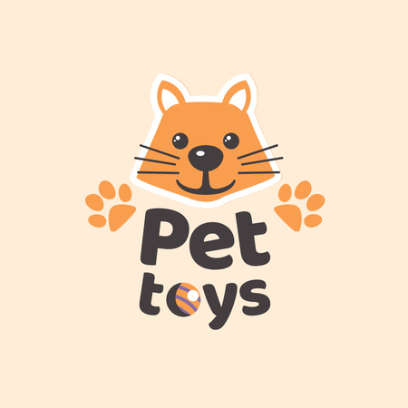 Ontwerpsjabloon van Animated Logo van Detailhandel in speelgoed voor huisdieren