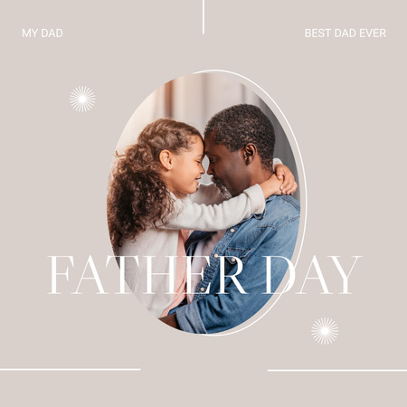 Father's Day Hug from Daughter Instagram Design Template