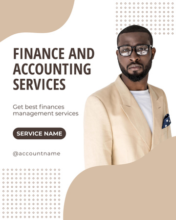 Modèle de visuel Annonce de services financiers et comptables - Instagram Post Vertical