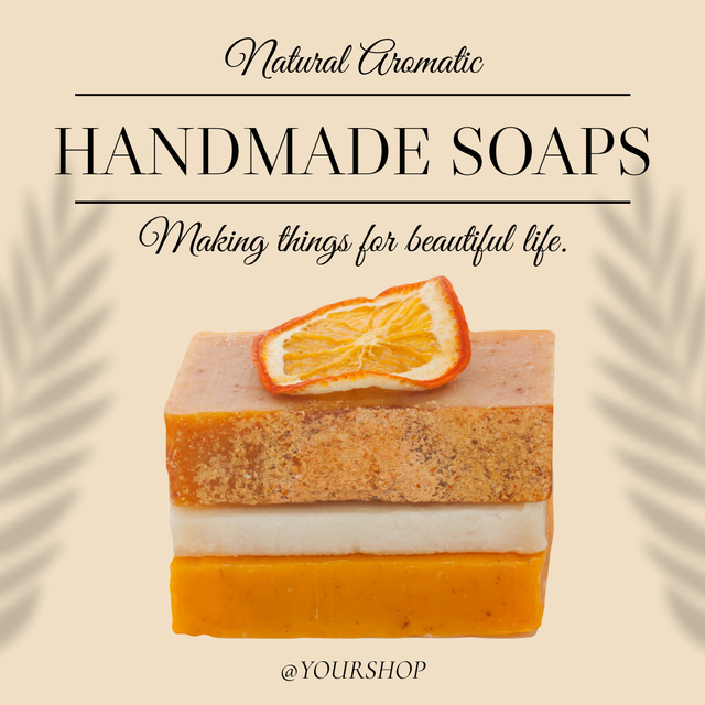 Natural And Aromatic Crafted Soap Bars Offer Instagram tervezősablon