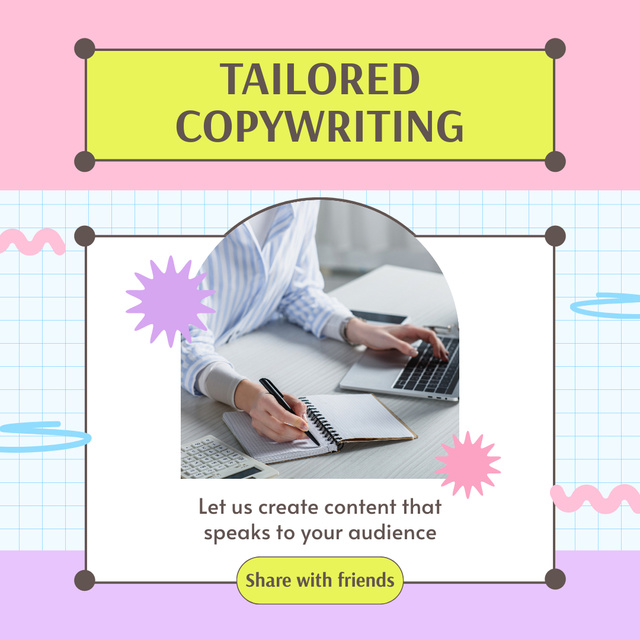 Content Copywriting Service Oriented For Audience Instagram AD – шаблон для дизайна