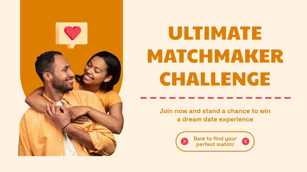 Matchmaking Challenge Party FB event cover Design Template