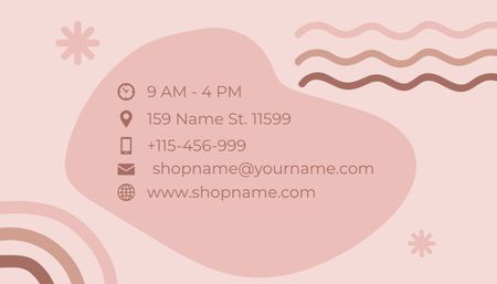 Hairstyle and Makeup in Beauty Salon Business Card US Design Template